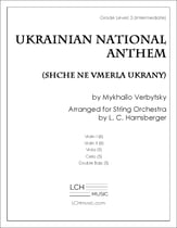 Ukrainian National Anthem for String Orchestra Orchestra sheet music cover
